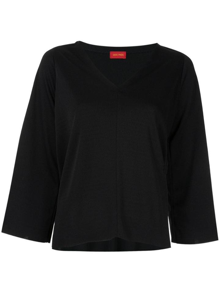 Des Prés V-neck Sweater - Black