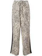 Haider Ackermann Animal Print Silk Trousers - Blk Wht