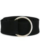 Marni Ring Buckle Belt, Women's, Black, Triacetate/polyester/metal