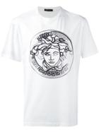 Versace Embroidered Faded Medusa T-shirt - White