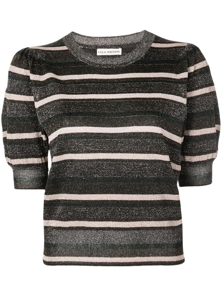 Ulla Johnson Striped Knit Top - Black