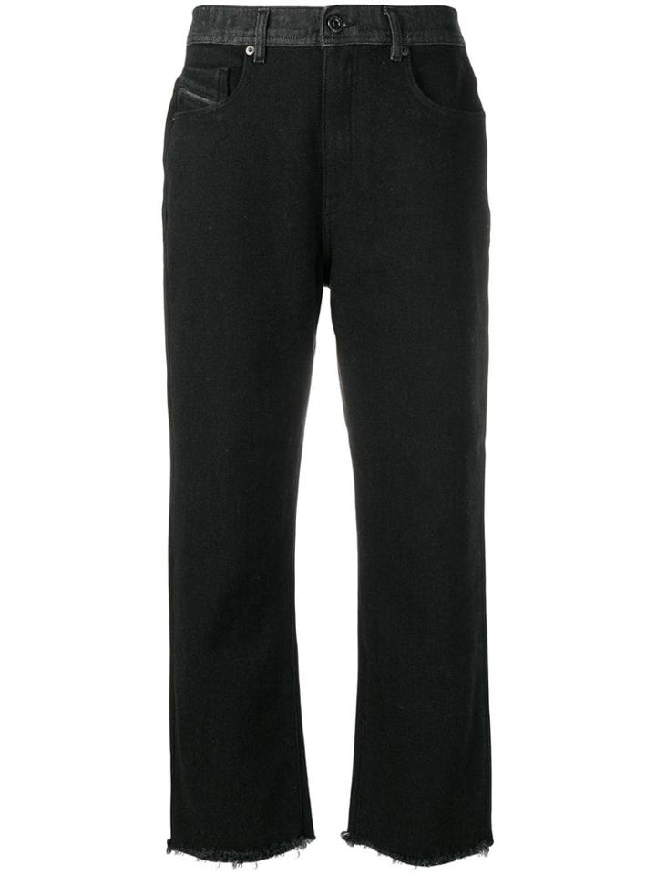 Diesel Black Gold Raw Cropped Jeans