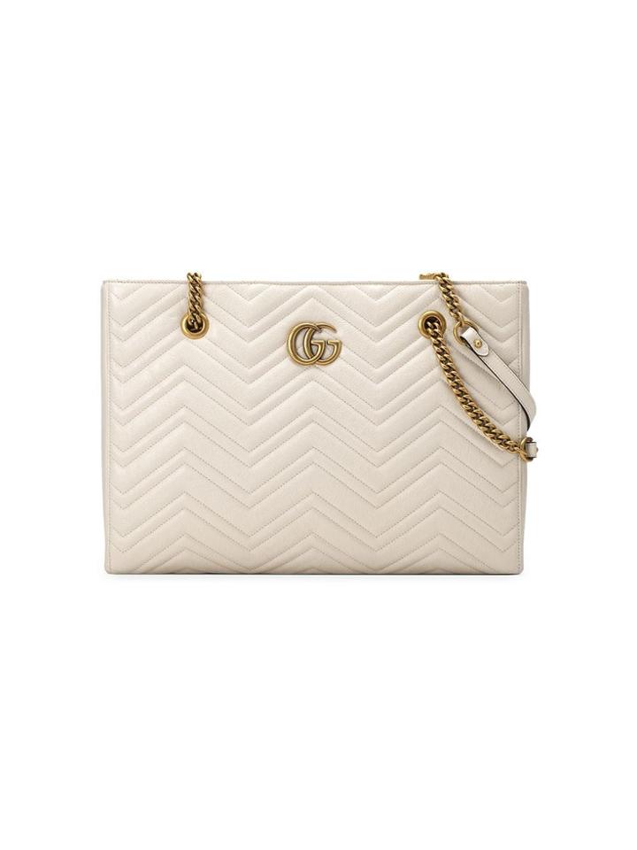 Gucci Gg Marmont Medium Tote Bag - White