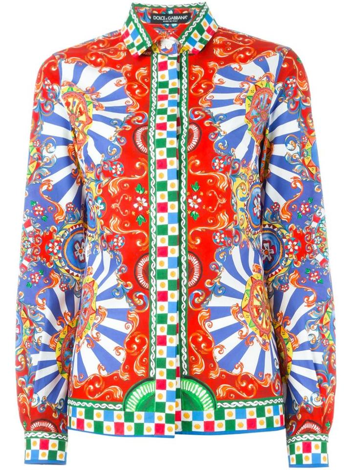 Dolce & Gabbana Carretto Siciliano Print Shirt