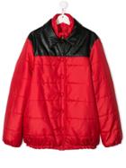 Philosophy Di Lorenzo Serafini Kids Teen Contrast Panel Padded Jacket