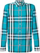 Burberry Check Print Shirt - Green