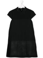Young Versace Teen Medusa Pleated Dress - Black