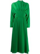 Emilia Wickstead Pleated Midi Dress - Green