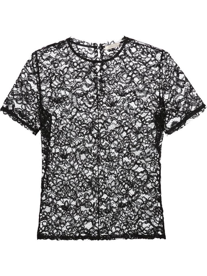 Nina Ricci Floral Lace T-shirt Blouse