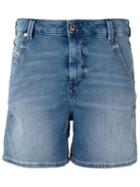 Diesel Denim Shorts, Women's, Size: 27, Blue, Cotton/polyester/spandex/elastane
