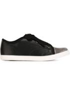Lanvin Toe Cap Sneakers, Women's, Size: 41, Black, Leather/rubber