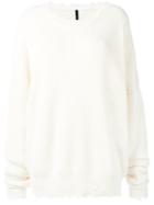 Unravel Project Destroyed Effect Jumper, Women's, Size: Small, Nude/neutrals, Cotton/cashmere