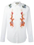Gucci Duke Embroidered Shirt, Men's, Size: 41, White, Cotton/polyester/polyamide