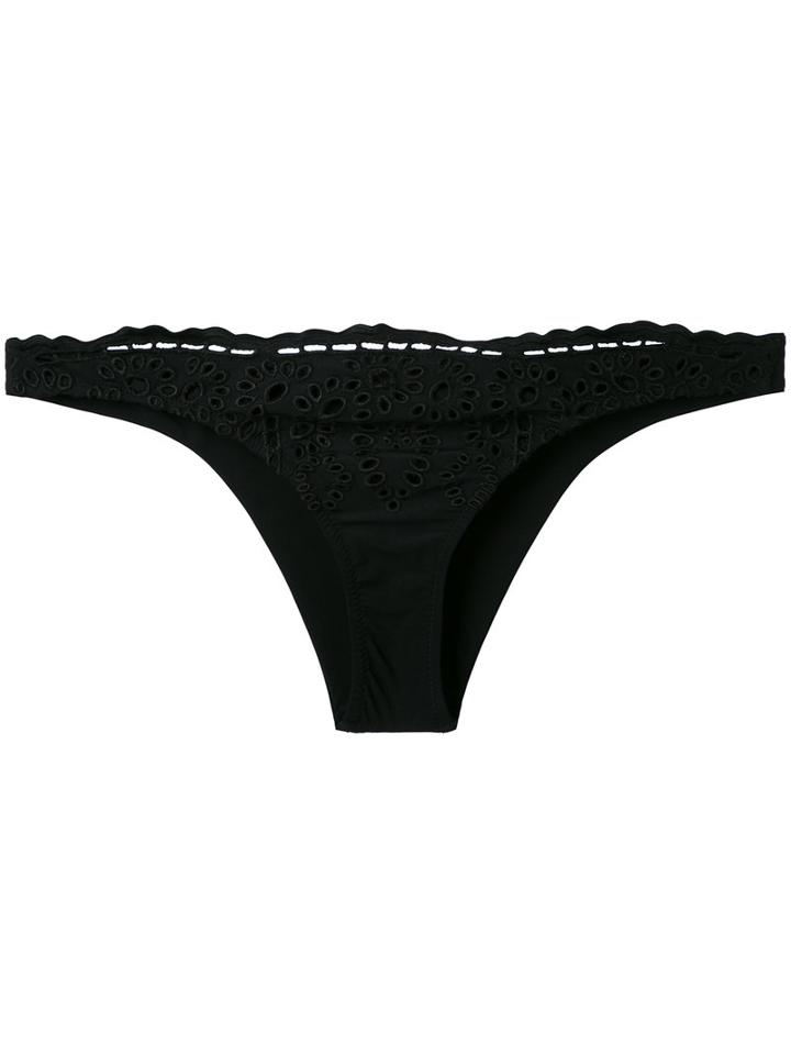 Ermanno Scervino - Lace Bikini Bottoms - Women - Polyamide/spandex/elastane - Iv, Black, Polyamide/spandex/elastane