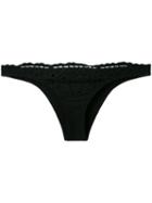 Ermanno Scervino - Lace Bikini Bottoms - Women - Polyamide/spandex/elastane - Iv, Black, Polyamide/spandex/elastane