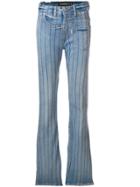 Filles A Papa Striped Elvis Flared Jeans - Blue