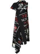 Maison Mihara Yasuhiro Asymmetric Wrap-front Dress - Black