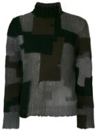 Jil Sander Patchwork Roll-neck Sweater - Multicolour