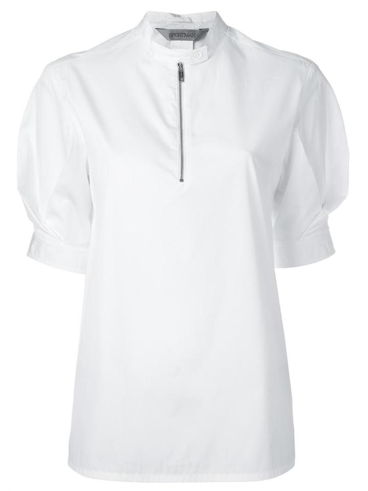 Sportmax Puffed-sleeve Blouse, Women's, Size: 44, White, Cotton