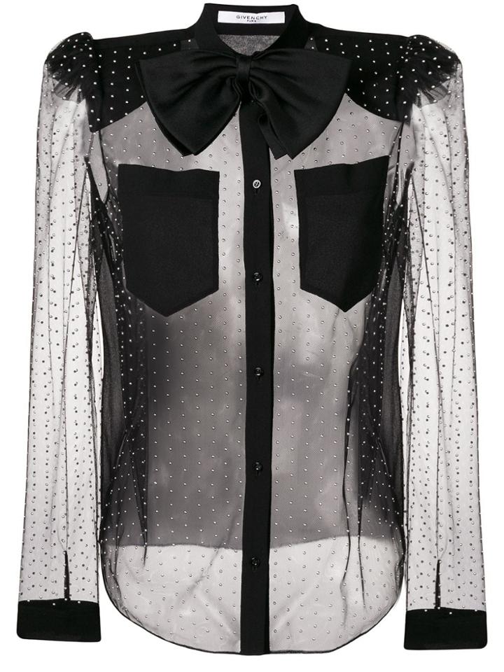 Givenchy Polka-dot Sheer Blouse - Black