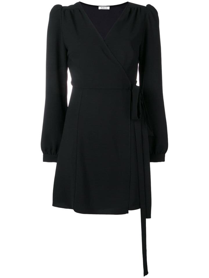 P.a.r.o.s.h. Longsleeved Wrap Dress - Black
