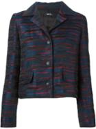 Jil Sander Navy Jacquard Jacket, Women's, Size: 38, Black, Polyester/acetate/rayon