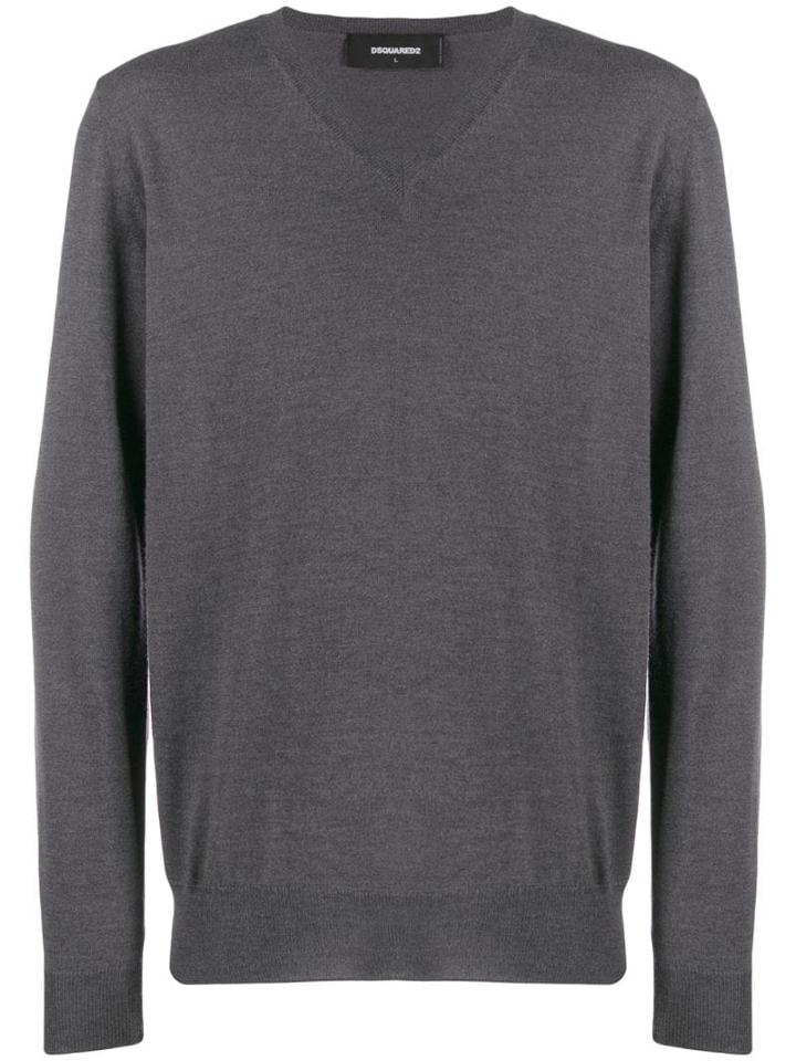 Dsquared2 V-neck Sweater - Grey