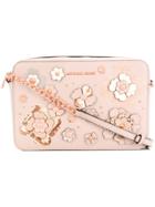Michael Michael Kors Floral-appliquéd Shoulder Bag - Pink & Purple