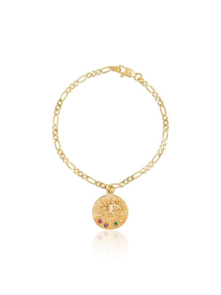 Hermina Athens Hermina Yg Eye Coin Chain Brclt - Metallic