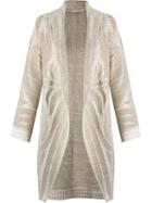 Cecilia Prado Open Front Knitted Cardi-coat, Women's, Size: Medium, Nude/neutrals, Acrylic/polyamide/viscose