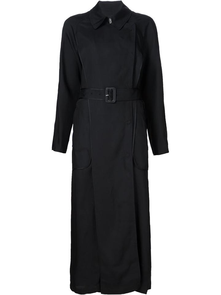 Maison Margiela Deconstructed Trench Coat, Women's, Size: 38, Black, Viscose