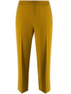 Odeeh Flared Cropped Trousers, Women's, Size: 38, Yellow/orange, Cotton/virgin Wool