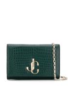 Jimmy Choo Embossed Varenne Clutch - Green