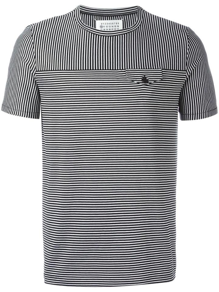Maison Margiela Contrast Stripe T-shirt - Black