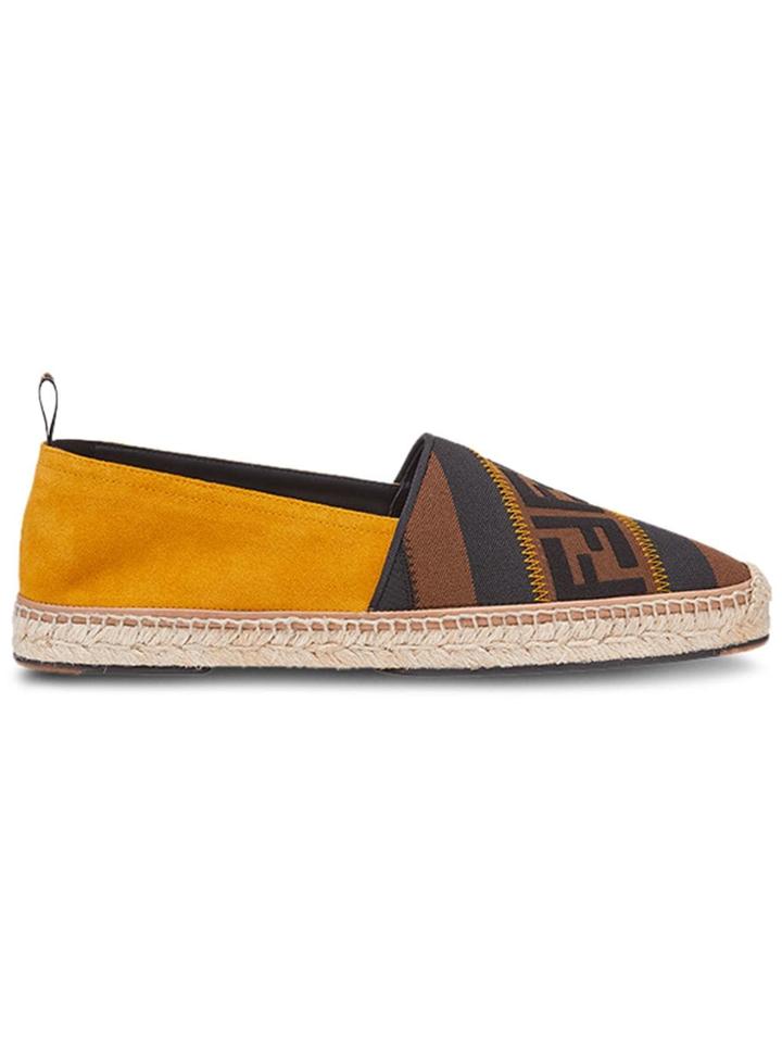 Fendi Ff Print Espadrilles - Yellow