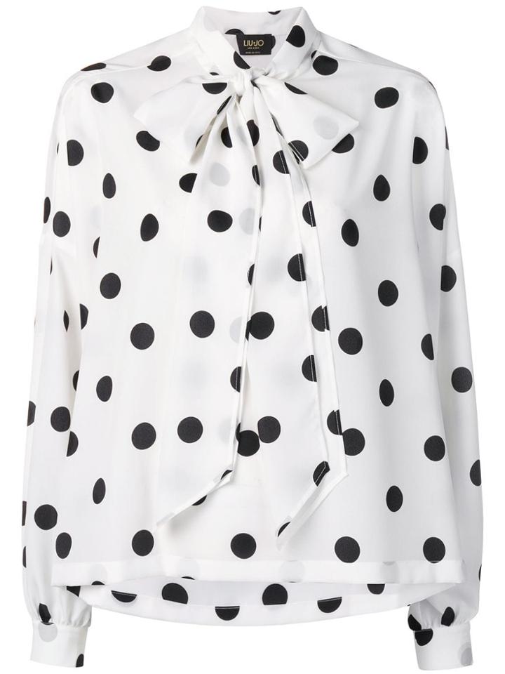 Liu Jo Polka Dot Blouse - White