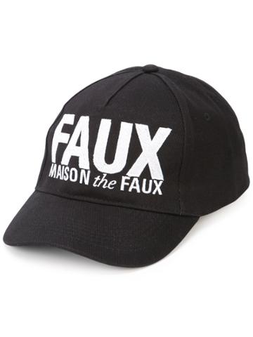 Maison The Faux Logo Baseball Cap - Black