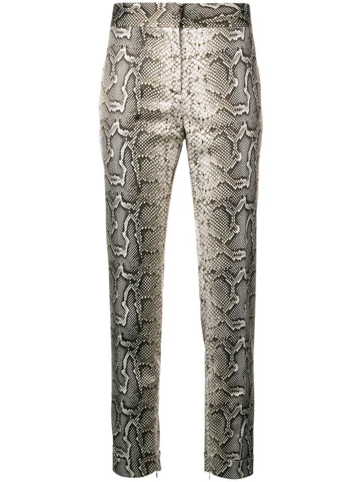 Tom Ford Python Printed Tailored Trousers - Nude & Neutrals