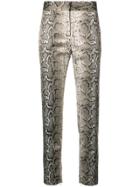 Tom Ford Python Printed Tailored Trousers - Nude & Neutrals