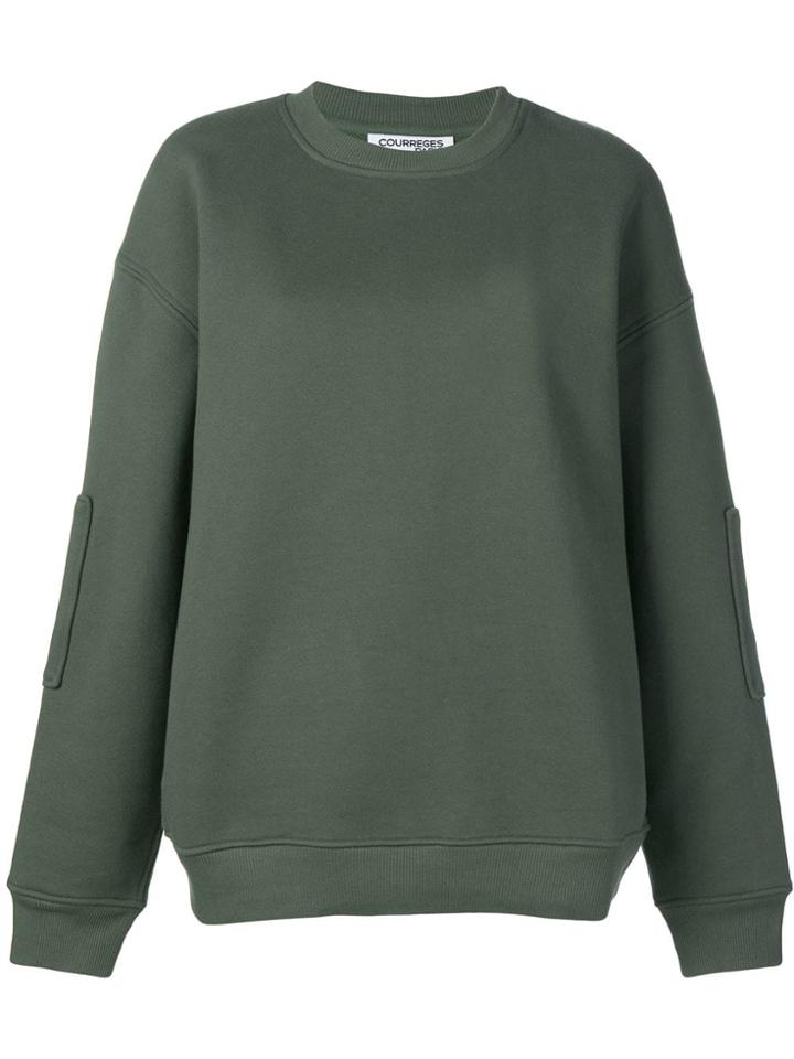 Courrèges Oversized Logo Sweatshirt - Green