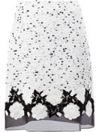 Giambattista Valli Tulle Hem Skirt, Women's, Size: 42, Virgin Wool/polyester/polyamide/silk
