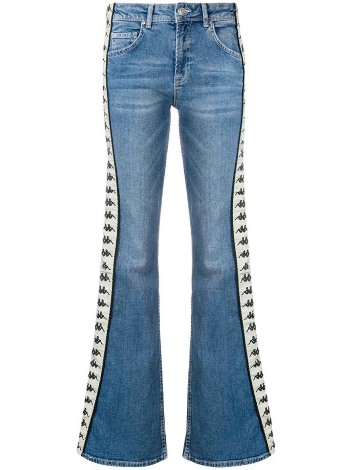 Kappa Logo Tape Bootcut Jeans - Blue