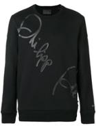 Philipp Plein Signature Logo Sweatshirt - Black