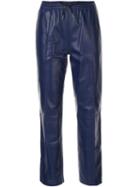 Joseph Leather Track Pants - Purple