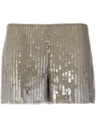 Alberta Ferretti Sequined Short Shorts - Green