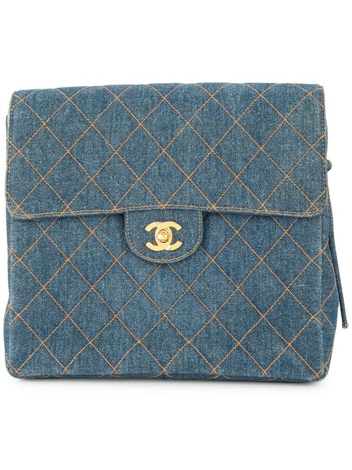 Chanel Pre-owned Chain Backpack Bag - Blue