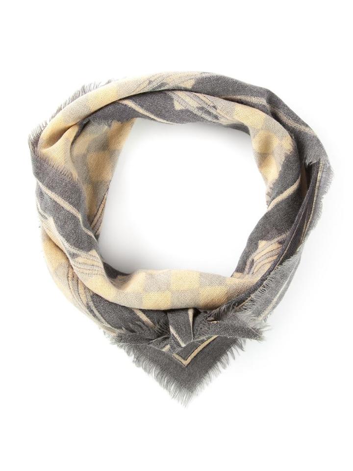 Biba Vintage Checkerboard Print Scarf, Women's, Grey