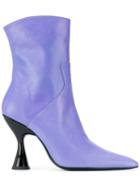 Dorateymur Pointed Toe Ankle Boots - Purple