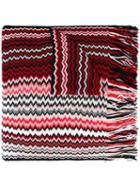 Missoni Zig Zag Crochet Knit Fringed Scarf, Women's, Wool/acrylic