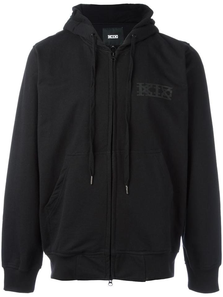 Ktz Front Pockets Zipped Hoodie, Adult Unisex, Size: Large, Black, Cotton